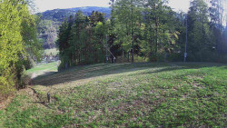 Prostřední část sjezdovky a snowpark