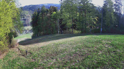 Prostřední část sjezdovky a snowpark