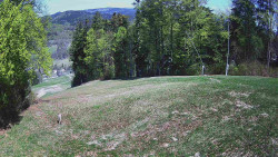 Prostřední část sjezdovky a snowpark