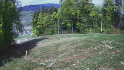 Prostřední část sjezdovky a snowpark