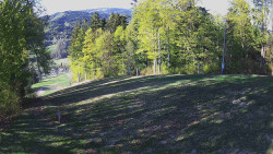 Prostřední část sjezdovky a snowpark