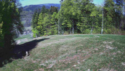 Prostřední část sjezdovky a snowpark