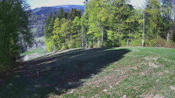 Prostřední část sjezdovky a snowpark