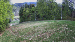 Prostřední část sjezdovky a snowpark