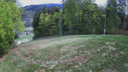 Prostřední část sjezdovky a snowpark