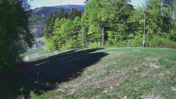 Prostřední část sjezdovky a snowpark