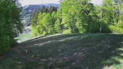 Prostřední část sjezdovky a snowpark