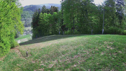 Prostřední část sjezdovky a snowpark