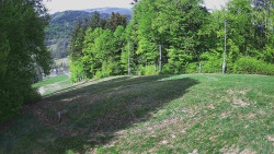 Prostřední část sjezdovky a snowpark