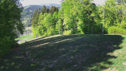 Prostřední část sjezdovky a snowpark
