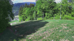 Prostřední část sjezdovky a snowpark