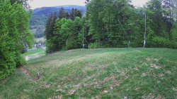 Prostřední část sjezdovky a snowpark