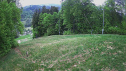 Prostřední část sjezdovky a snowpark