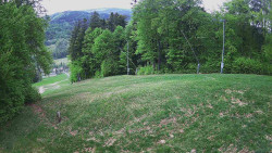 Prostřední část sjezdovky a snowpark