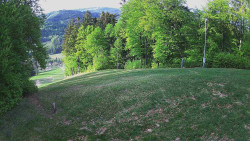 Prostřední část sjezdovky a snowpark