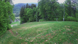 Prostřední část sjezdovky a snowpark