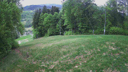 Prostřední část sjezdovky a snowpark