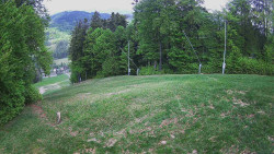 Prostřední část sjezdovky a snowpark