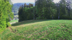 Prostřední část sjezdovky a snowpark