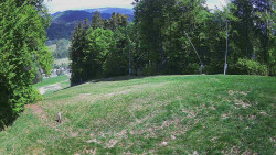 Prostřední část sjezdovky a snowpark