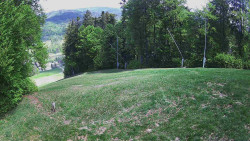 Prostřední část sjezdovky a snowpark