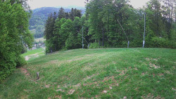 Prostřední část sjezdovky a snowpark