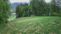 Prostřední část sjezdovky a snowpark