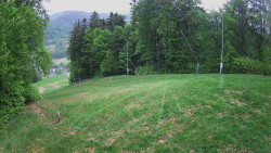 Prostřední část sjezdovky a snowpark