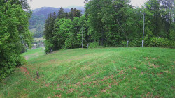 Prostřední část sjezdovky a snowpark