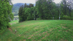 Prostřední část sjezdovky a snowpark