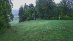 Prostřední část sjezdovky a snowpark