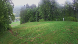 Prostřední část sjezdovky a snowpark