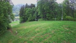Prostřední část sjezdovky a snowpark