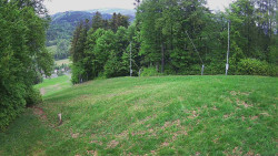 Prostřední část sjezdovky a snowpark