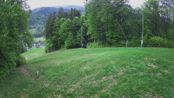 Prostřední část sjezdovky a snowpark