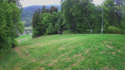Prostřední část sjezdovky a snowpark
