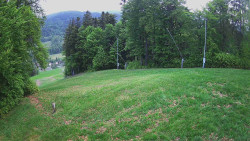 Prostřední část sjezdovky a snowpark