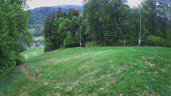 Prostřední část sjezdovky a snowpark