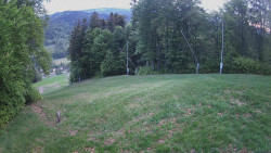 Prostřední část sjezdovky a snowpark