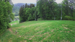 Prostřední část sjezdovky a snowpark