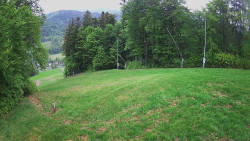 Prostřední část sjezdovky a snowpark