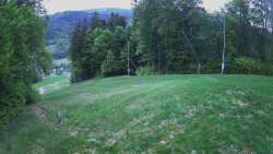 Prostřední část sjezdovky a snowpark