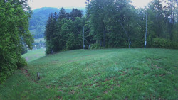 Prostřední část sjezdovky a snowpark