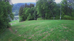 Prostřední část sjezdovky a snowpark