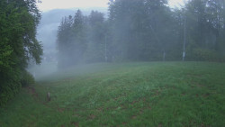Prostřední část sjezdovky a snowpark