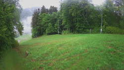 Prostřední část sjezdovky a snowpark