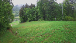 Prostřední část sjezdovky a snowpark