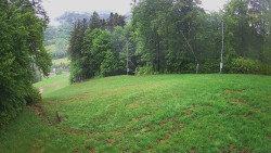 Prostřední část sjezdovky a snowpark