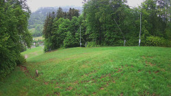 Prostřední část sjezdovky a snowpark