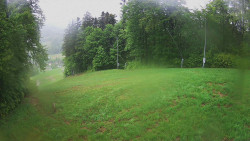 Prostřední část sjezdovky a snowpark
